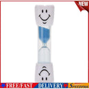 Creative Smiling Face Hourglass Sand Clock for Kids Brushing Teeth (Blue)