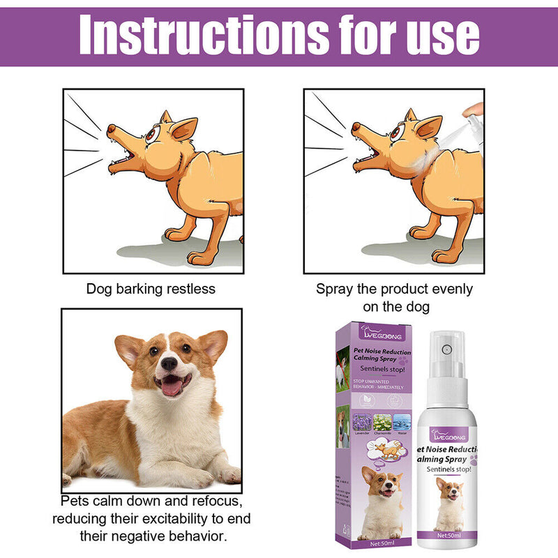 50ml Dog Calming Spray Reduce Stress Dog Anti-chew Bitterness Spray Pet Pro