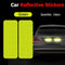 50pcs Car Reflective Stickers Warning Strip Safety Tapes (Rectangle)(Green)