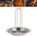Roast Chicken Holder Steel Upright Roaster Rack BBQ Stand Grilled .T1Y2 O8W6
