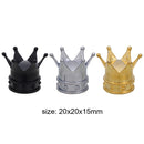2pcs Crown Shape Car Bike Tire Air Valve Stem Cap Wheel Tyre Stem Dust Covers