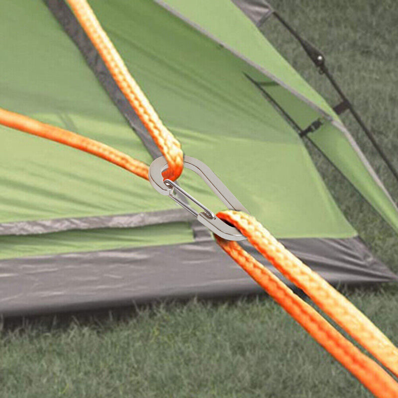 6x Carabiner Clips Outdoor Camping Aluminum Quick Hanging Mountaineering Buck