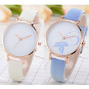 Women Color Change Quartz Watch Fashion Leather Strap Wristwatch(Sky Blue)-