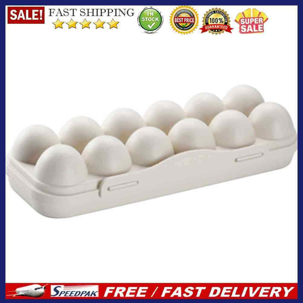 Durable Egg Tray Holder Kitchen Storage Box Fridge Crisper Container Organizer