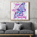 5D DIY Butterfly Luminous Diamond Painting Full Round Drill Home Decoration