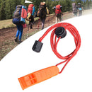 Whistles Rescue Emergency Marine Whistle With Adjustable Reflective Lanyard