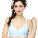 Maternity Cotton Nursing Bra Women Front Hasp Wireless Feeding Bra(80C)