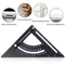 Aluminum Alloy Triangle Ruler Angle Protractor Woodworking Measurement Tools