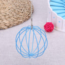 Stainless Steel Plating Pet Hay Manger Food Ball Rabbit Grass Rack (Blue) Newly