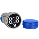 6-100V DC Digital Voltmeter Indicator LED Lamp Round Signal Light (Blue) Newly