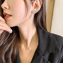 Elegant Dangle Zircon Drop Ear Stud Ear Clip Angel Wings Earrings Rhinestone