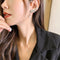 Elegant Dangle Zircon Drop Ear Stud Ear Clip Angel Wings Earrings Rhinestone