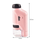 #A Mini Pocket Microscope Kit 60X-120X Handheld Microscope Equipment with Light