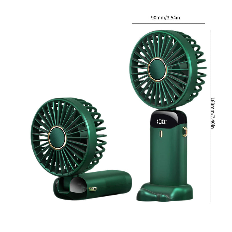#A Portable Fan USB Rechargeable Cooling Pocket Fan 5-Speed Adjustable Ventilado