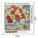 5D DIY Full Drill Diamond Painting Flower Cross Stitch Embroider Needlework