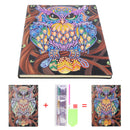 DIY Owl Special Shaped Diamond Painting 50 Pages Sketchbook A5 Students Not