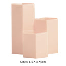 3 Lattices Makeup Brush Storage Box Cosmetics Pen Holder Organizer (Pink) Newly