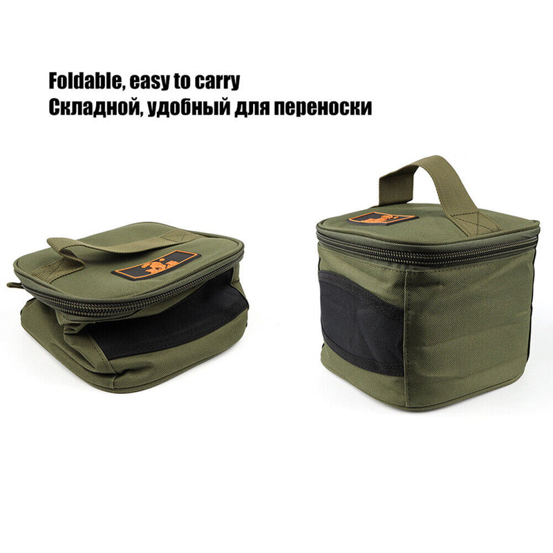 Waterproof Fishing Tackle Cups Feeders Carrying Case Fishing Reel Storage Bag