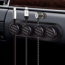 Magnetic Cable Organizer Clip Carbon Fiber Look Desktop USB Data Cable Hold