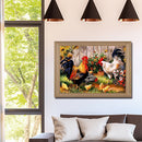 Yard Chicken Partial Oil Paint By Numbers DIY Handpainted Home Decoration Gifts