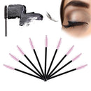 10pcs Disposable Eyelash Brushes Eye Applicator Makeup Mascara Wands(Pink)