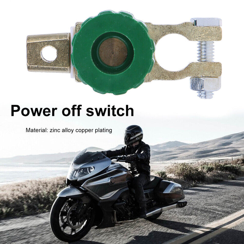 Zinc Alloy Copper Car Battery Terminal Link Switch Cut-off Switches (Green)