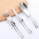 Foldable Cutlery Reusable Fork Spoon Camping Trave Dinnerware Flatware Set
