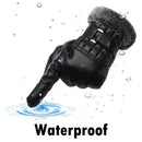 Men Windproof Thicken Warm Leather Mittens Touch Screen Gloves Faux Fur Gloves