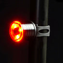 Mountain Road Bicycle Taillight Warning Aluminum Helmet Lights (Red Light) Newly