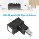 USB 2.0 Type B Male to Female Adapter Right Angled for Printer (Left)
