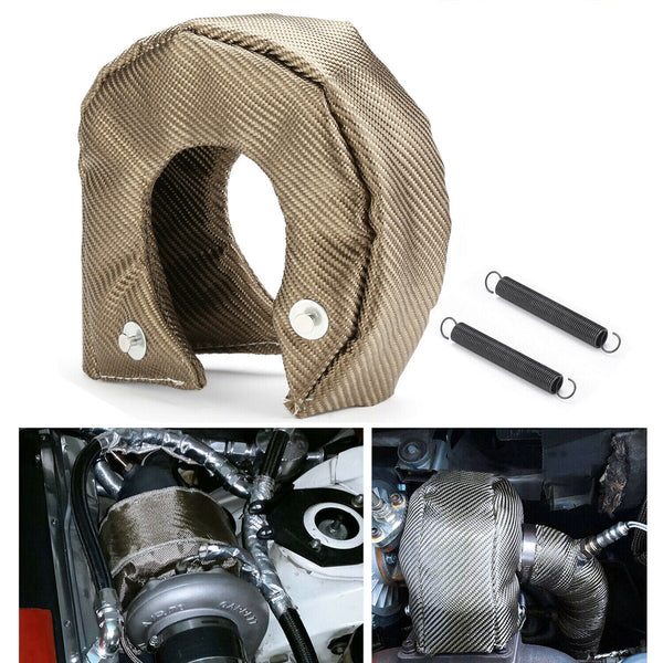 Titanium T3 Fiber Turbo Blanket Heat Shield Barrier Turbocharger Cover Wrap