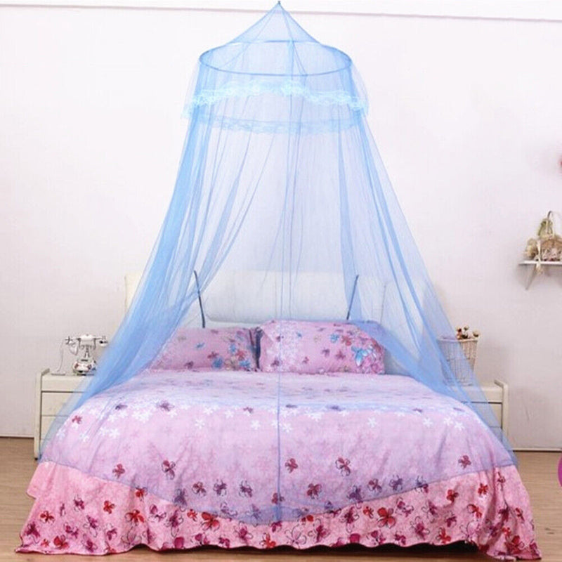 Children Bed Canopy Hanging Mosquito Net Princess Dome Bed Tent (Blue) Newly
