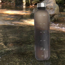1L Large Capacity Water Bottle Portable Plastic Water Cup (Black Frosted) Newly