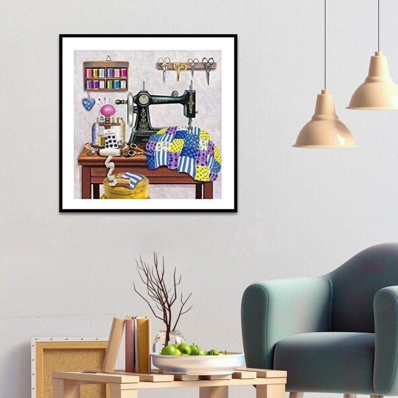 5D DIY Full Drill Diamond Painting Sewing Machine Cross Stitch Embroidery Newly