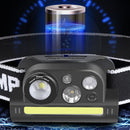 Lamp XPG+COB Headlamp Red Blue Green Light Multi-function Induction Headlight