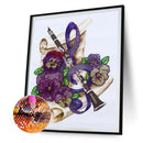 Musical Flowers Partial Special Shape Drill DIY Diamond Painting (YK202) Newly