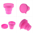Outdoor Travel Silicone Retractable Tumblerful Collapsible Bottle(Pink)