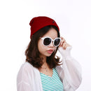 Fashion Unisex Boys Girls Skiing Print Warm Hat Beanie Knitted Cap (Red)