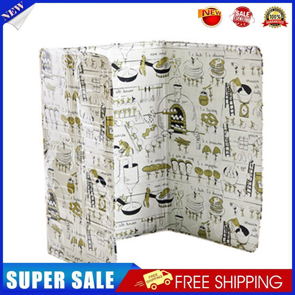Kitchen Oil Splatter Aluminium Foil Gas Stove Foldable Baffle Plate (A)