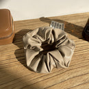 PU Leather Elastic Scrunchies Lady Hairband Rope Ponytail Holder Loop Headdress