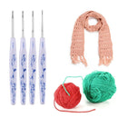 9pcs 2-6mm Crochet Hook Kit Scarf Knitting Needle Sweater Weaving Craft Gift