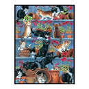 11CT Full Cross Stitch Messy Cat Stamped DIY Embroidery Kits Handmade Cotto