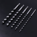 5PCS 230mm Extra Long Brad Point Wood Drill Bit Set Steel Woodworking Tool Newly