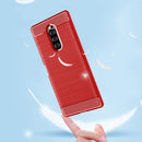 For Sony XPERIA 1(XZ4) Phone Case Shell Guard Soft TPU Carbon Fiber Back Cover