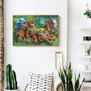 Diamond Painting DIY Cartoon bear Full Drill Round Wall Picture