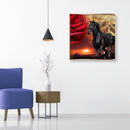 5D DIY Full Round Drill Diamond Painting Sunset Rose Art Rhinestone Drawing