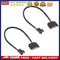 2pcs Sleeved SATA 15Pin to Small 4Pin Fan Power Adapter Extension Cable