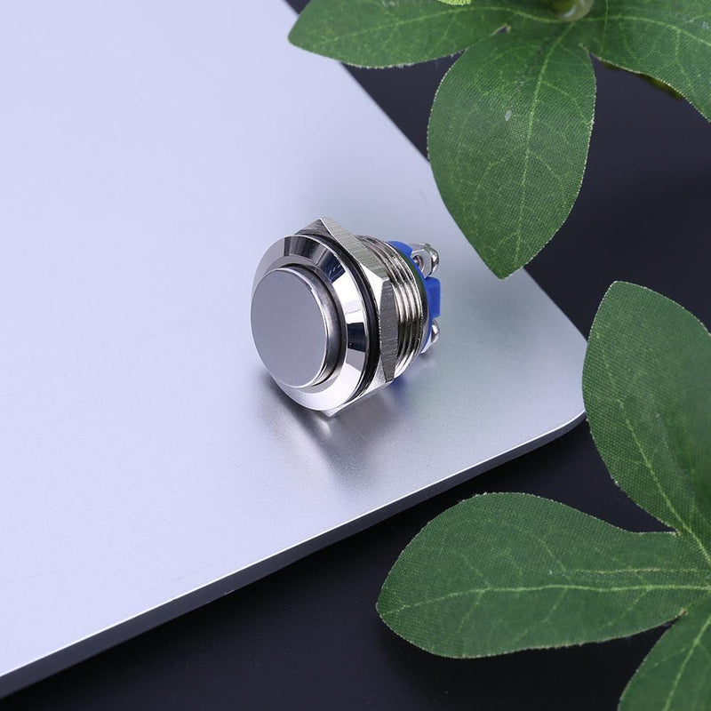19mm 250V High Round Head Current Stainless Steel Button Switch Waterproof Boat Aut