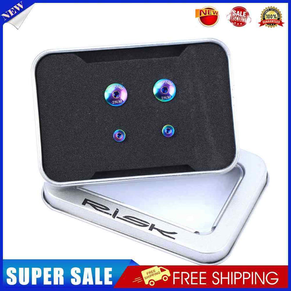 RISK 4x Bike Hydraulic Brake Bolt Cylinder Fix Screw (Colorful Separate)