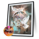 Diamond Painting 5D Full Round Drill Mosaic DIY Pigeon Dreamcatcher Ornament Kit